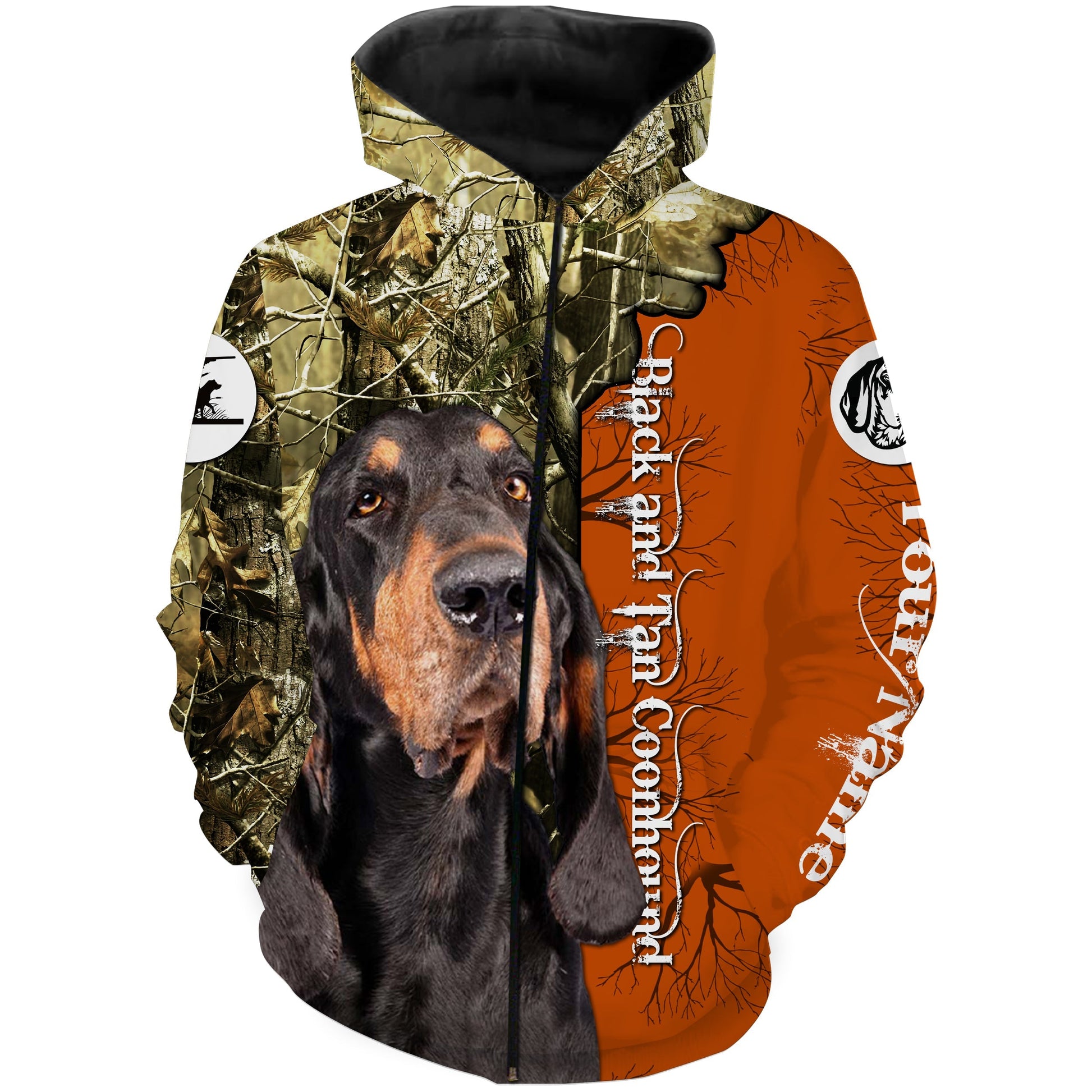 Black and tan Coonhound coon hunting dog orange camo 3D All over print Shirt Personalized gift FSD1092