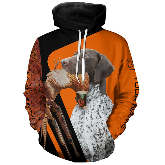 German Shorthaired Pointer Pheasant Hunting Dog Customize Name Shirts for Hunter FSD4055