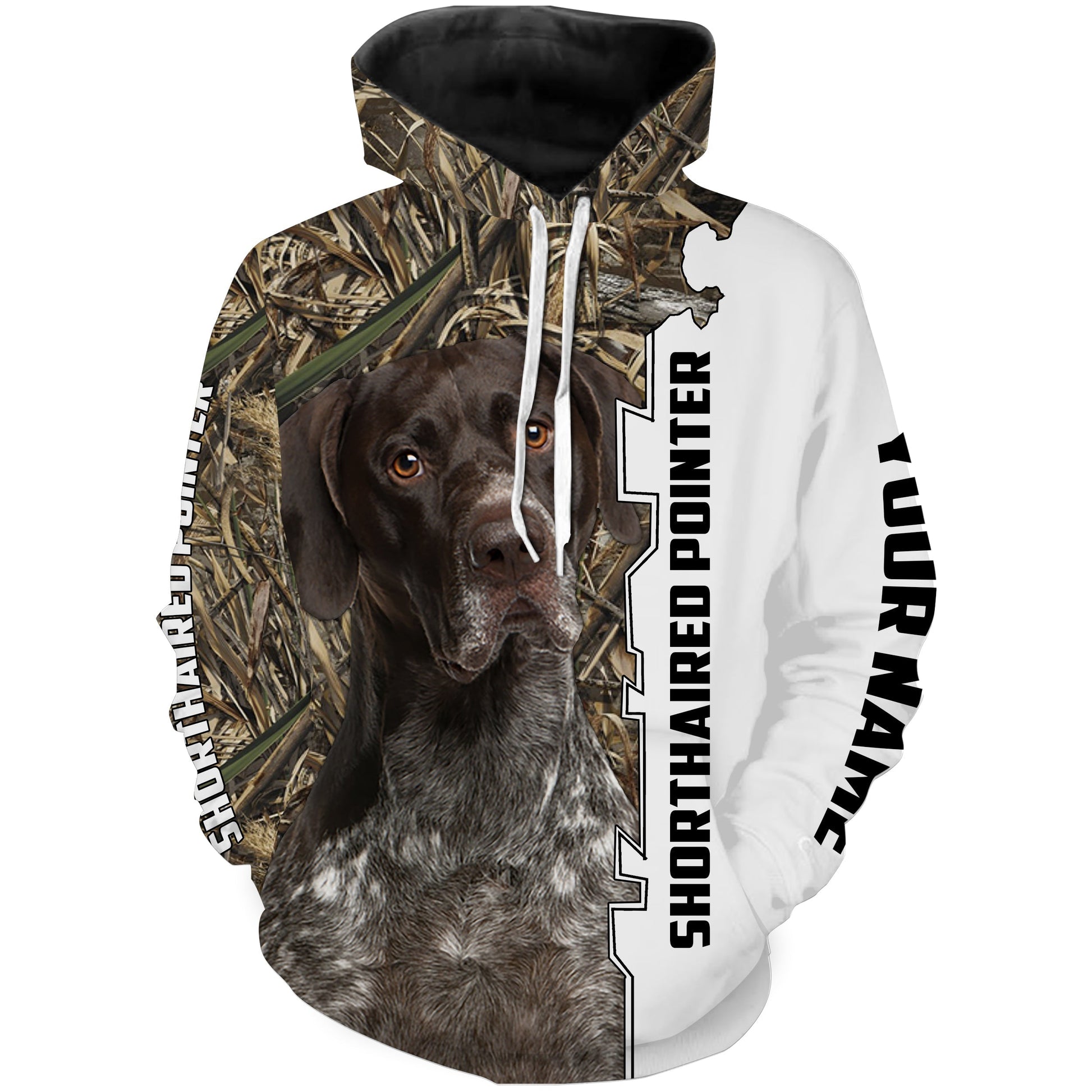 German Shorthaired Pointer pheasant Hunting dog camo 3D All over print Shirt Hoodie