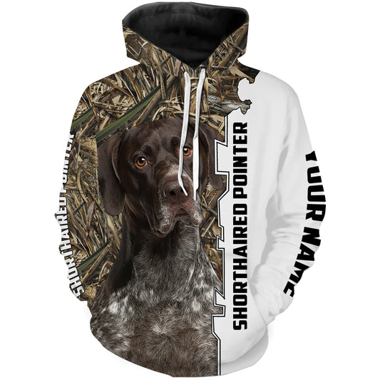 German Shorthaired Pointer pheasant Hunting dog camo 3D All over print Shirt Hoodie