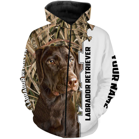 Labrador Retriever Duck Hunting dog camo 3D All over print Shirt, Hoodie Personalized hunting gift - FSD1100