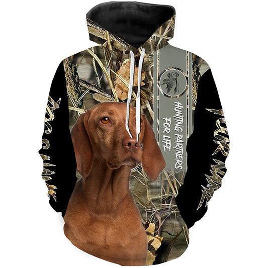 Vizsla Bird Hunting Dog Custom Name 3D All Over Print Shirts Personalized Hunting Gifts Fsd3755 Hoodie Hoodie