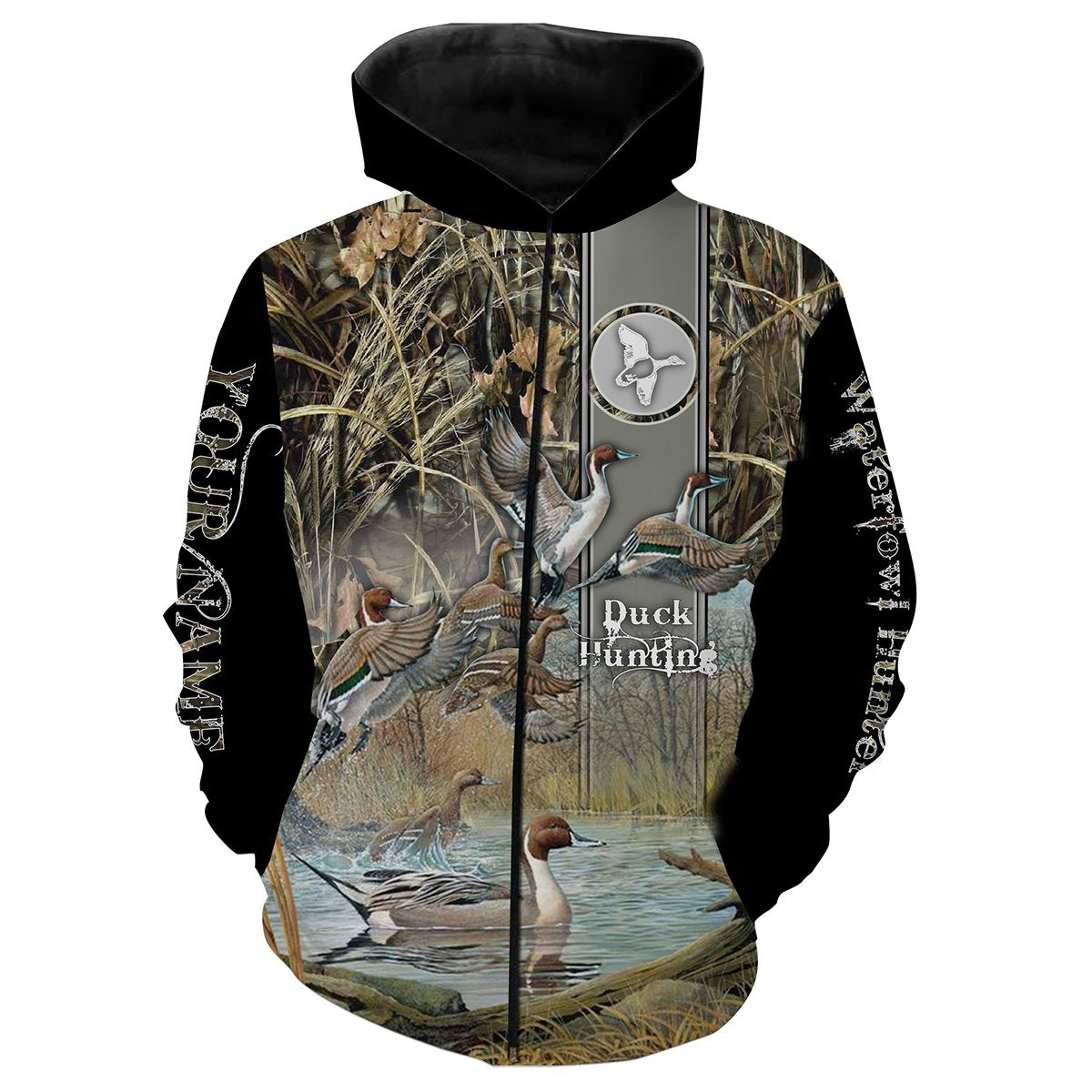 Duck hunting Custom Name 3D All over print Shirts - Personalized Duck hunting gift - FSD123 Zip up hoodie