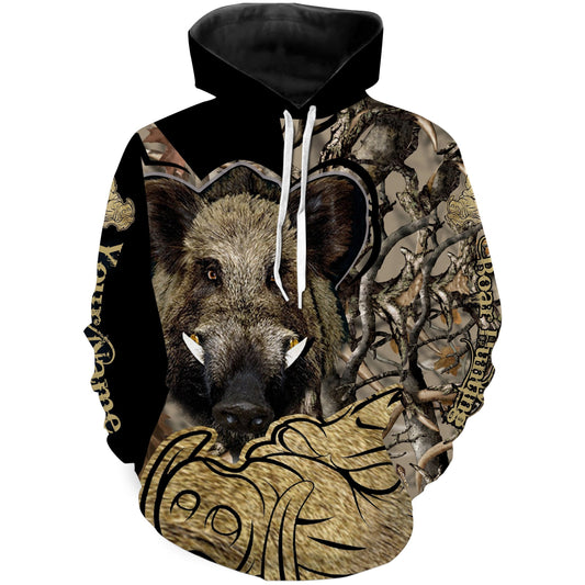 Boar hunting Custom Name 3D All over print Shirts