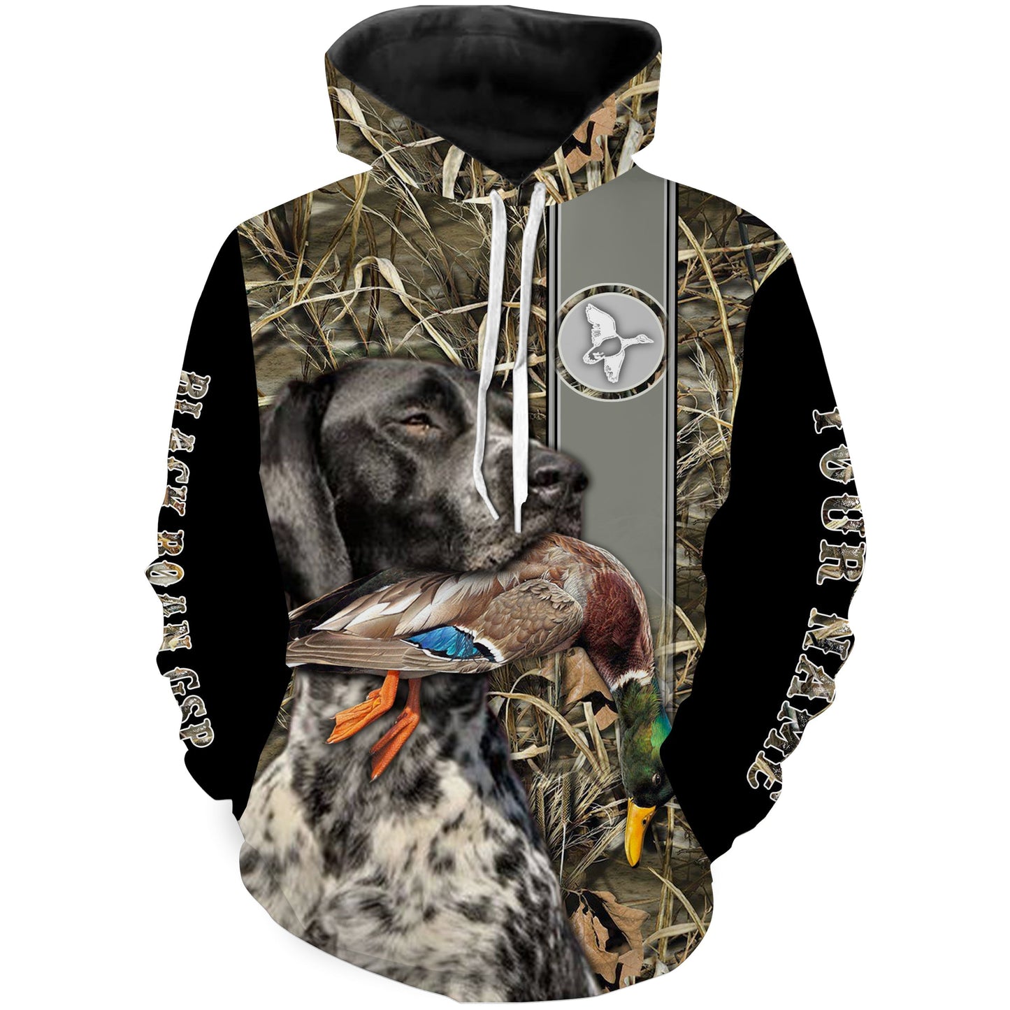 German Shorthaired Pointer Duck Hunting black roan GSP Dog shirt, duck hunting hoodie, hunting Gifts FSD3350