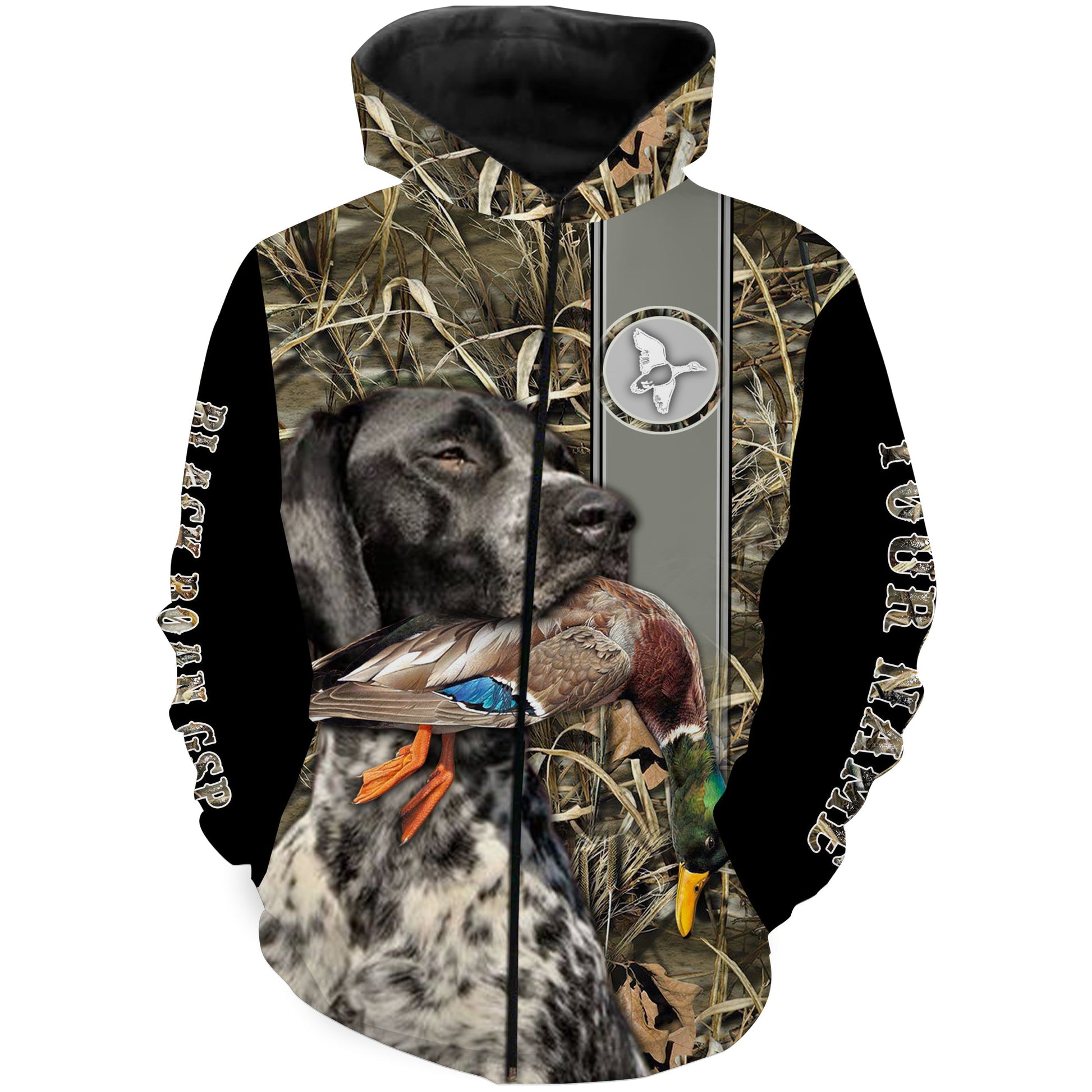 German Shorthaired Pointer Duck Hunting black roan GSP Dog shirt, duck hunting hoodie, hunting Gifts FSD3350