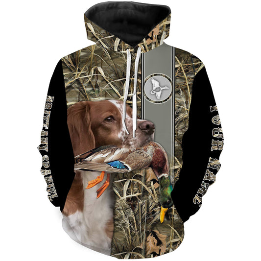 Brittany Dog Hunting Duck Brittany Spaniels Custom Shirts Hoodie Hoodie