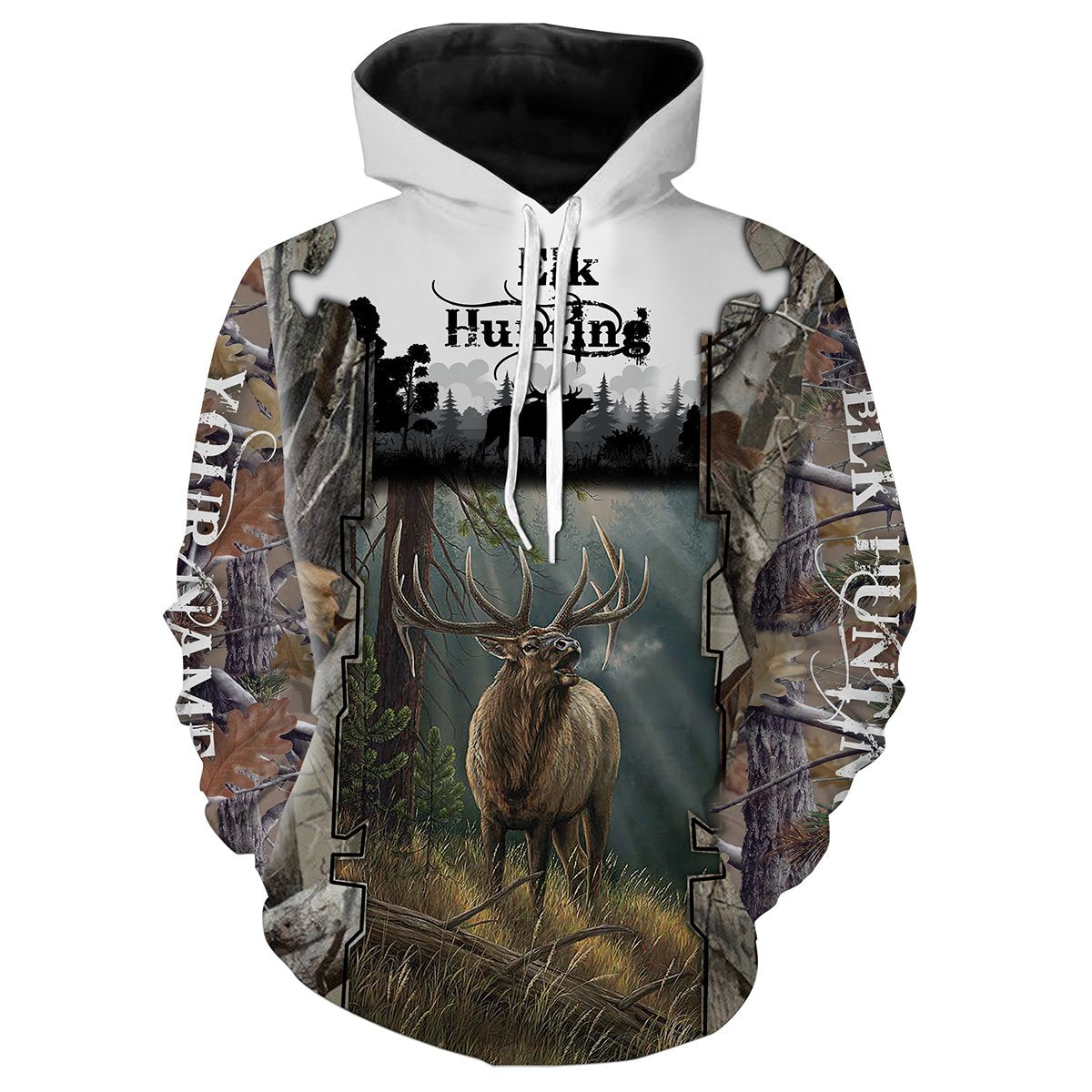 Elk hunting Custom Name 3D All over print T-shirt, Long sleeves, Hoodie, Zip up hoodie Plus size - FSD133