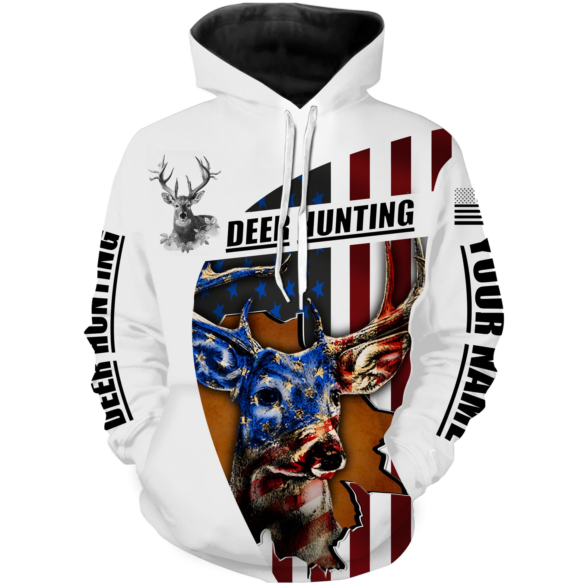 American Deer hunting custom name 3D all over printed Shirt FSD636