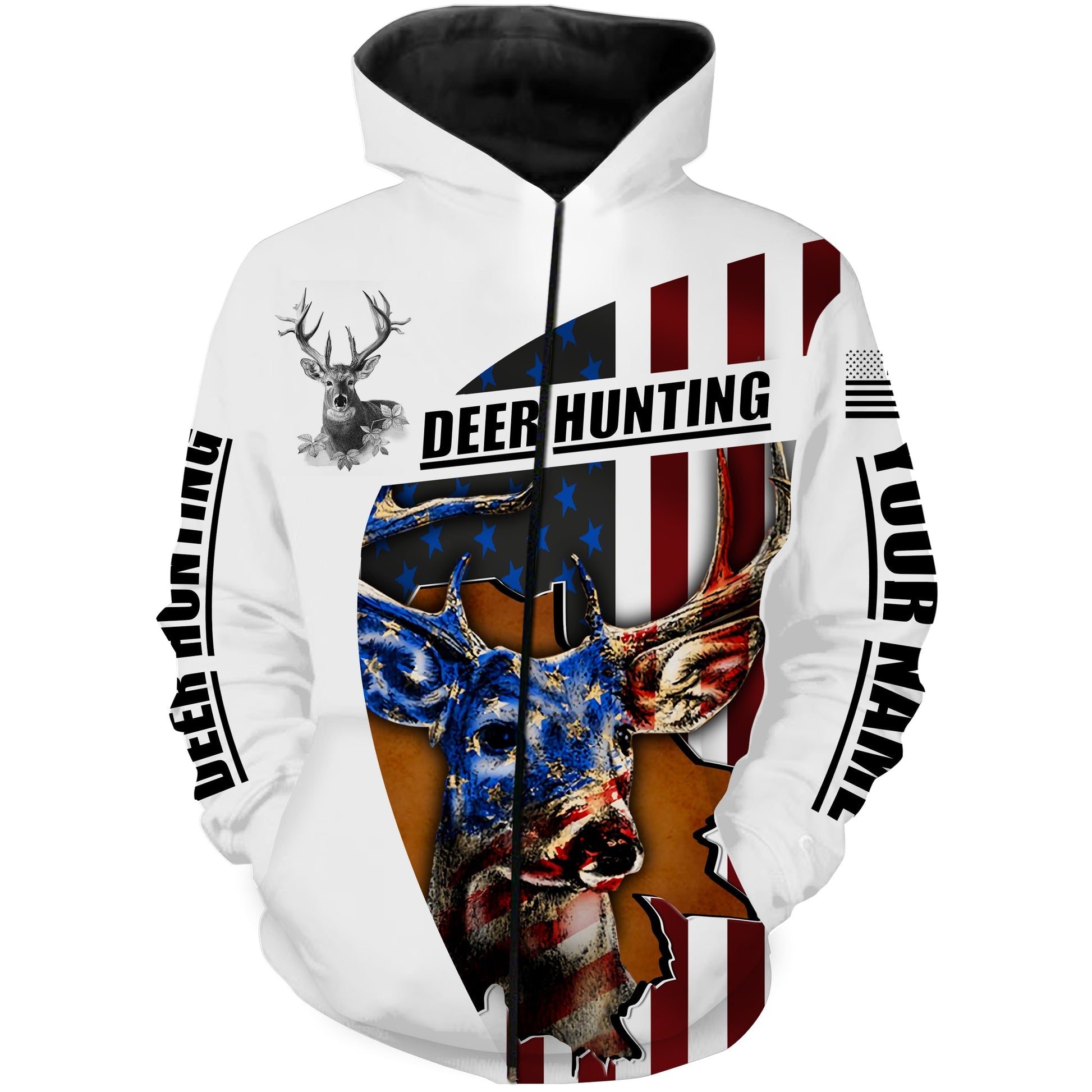 American Deer hunting custom name 3D all over printed Shirt FSD636