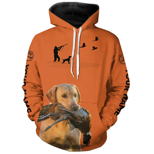 Yellow Lab Pheasant Hunting Clothes, best personalized Upland hunting clothes, hunting gifts FSD3901 Hoodie