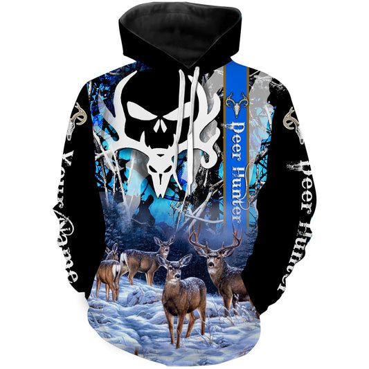 Deer hunting Deer skull custom Name 3D All over print shirts FSD454 Hoodie