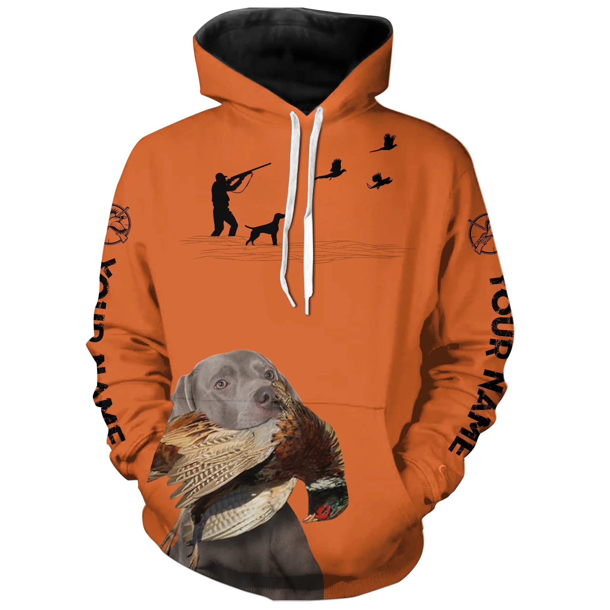 Weimaraner Dog Pheasant Hunting Clothes, best personalized Upland hunting Shirts, hunting gifts FSD3950 Hoodie