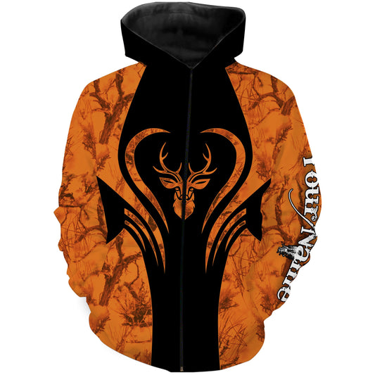 Deer hunting Deer head Orange camouflage 3D full printing Shirt