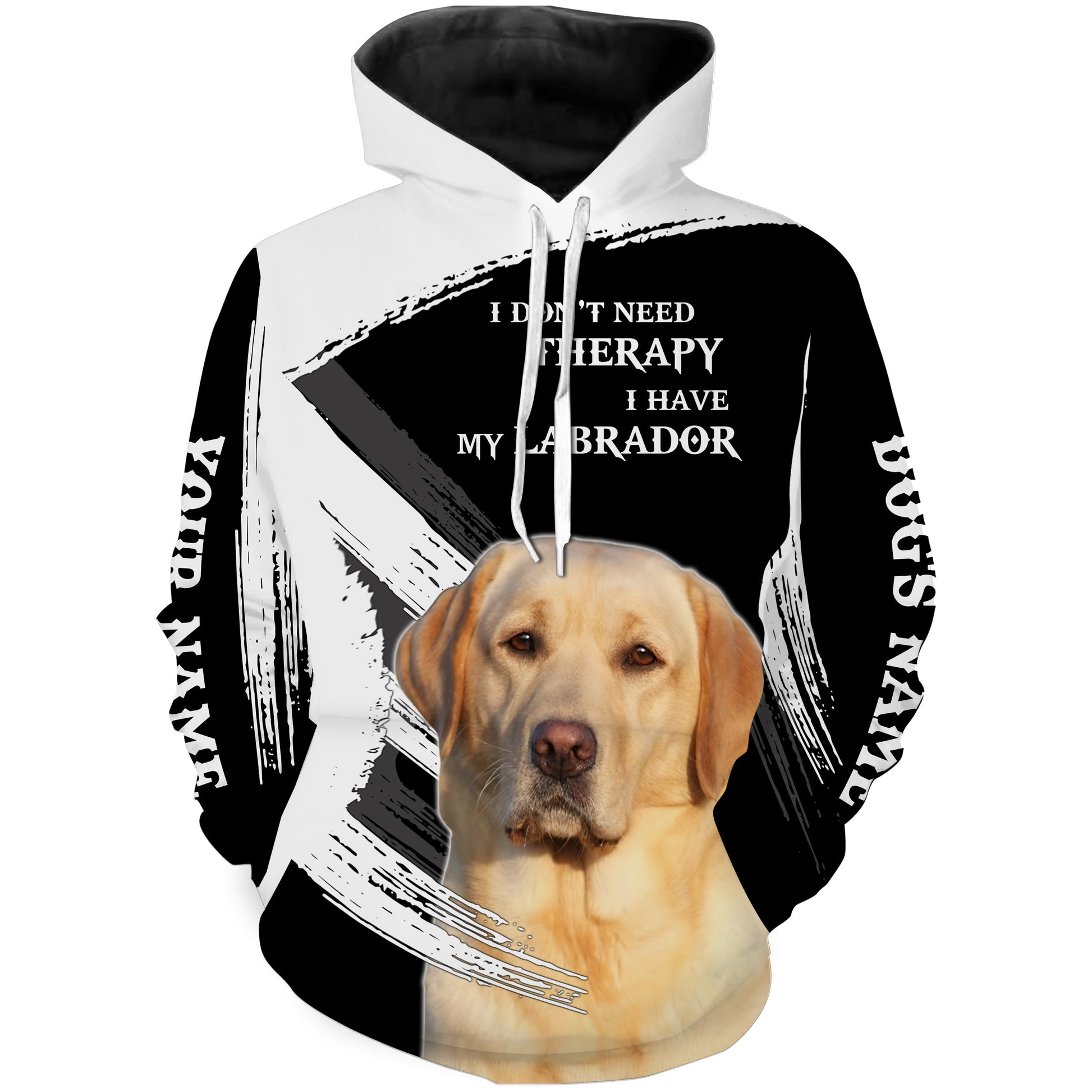 Yellow Labrador Custom Name Full print Shirts, Funny Dog saying shirts, Personalized Gift FSD3117 Hoodie