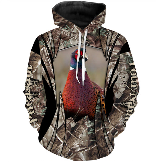 Pheasant hunting custom Name 3D All over print Shirt Upland bird hunting gifts FSD693