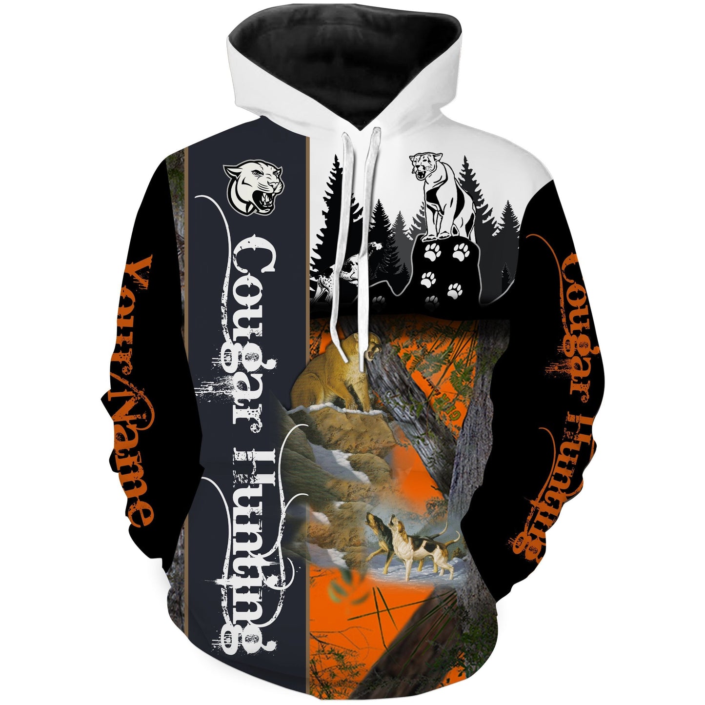 Cougar Hunting Custom Name 3D All Over Print Shirts Hoodie Hoodie