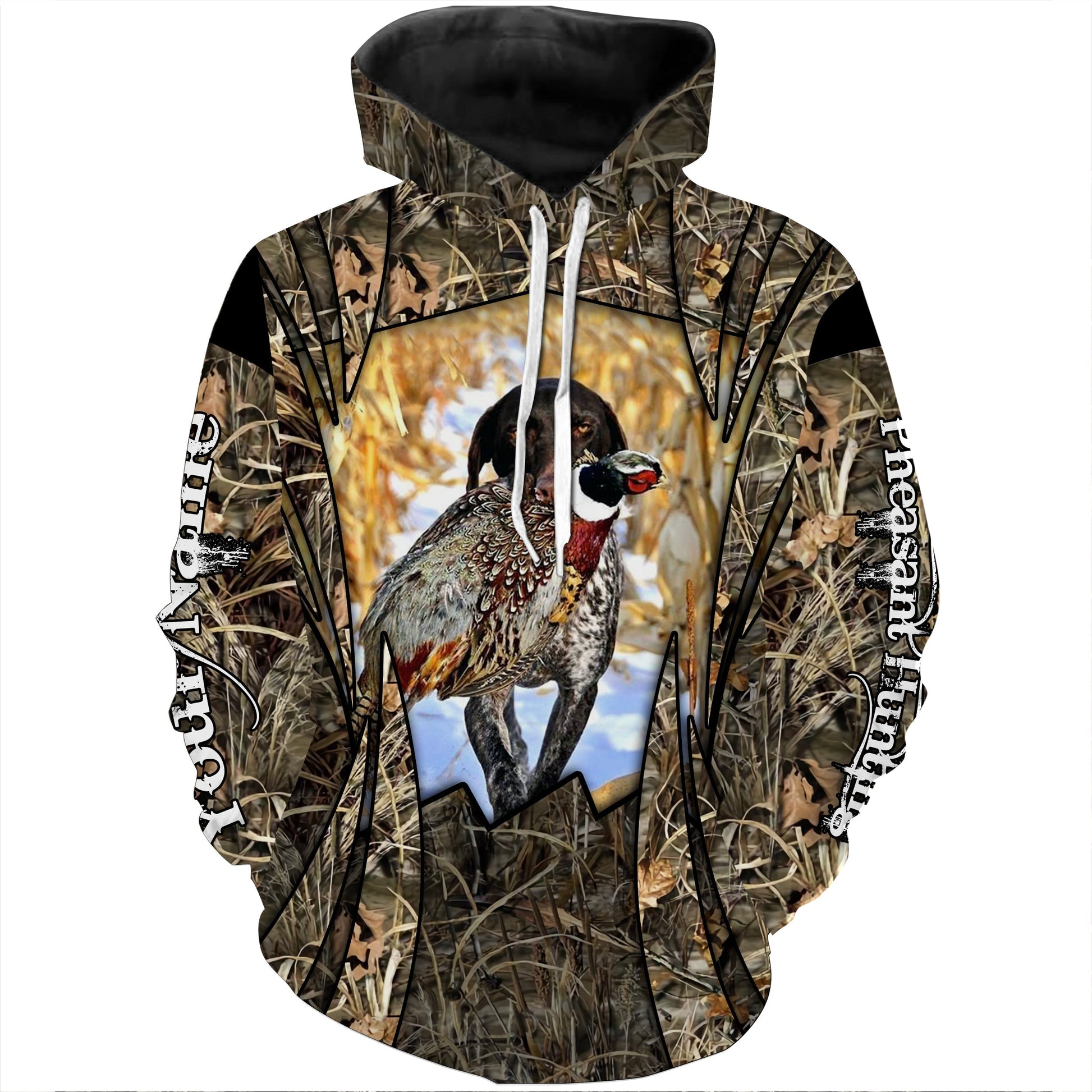 Pheasant hunting with German shorthaired pointer custom Name 3D All over print Shirts Hoodie