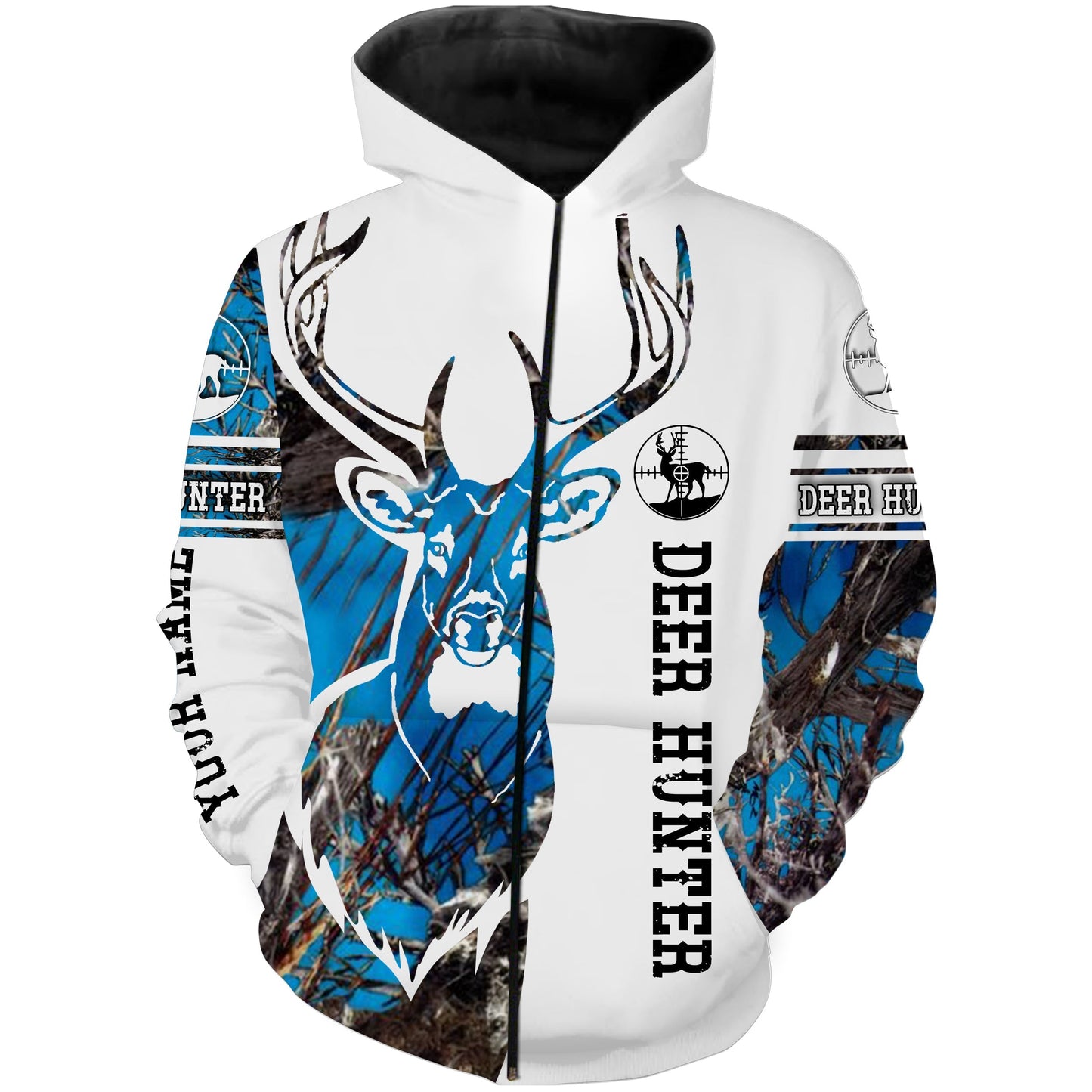 Blue camouflage Deer tattoo Best Deer hunting custom Name 3D full printing shirt FSD729