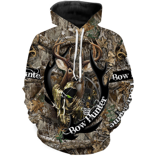 White-tailed Deer Archery Bow hunting camouflage 3D Full printing Shirts Personalized Hunting gift FSD902