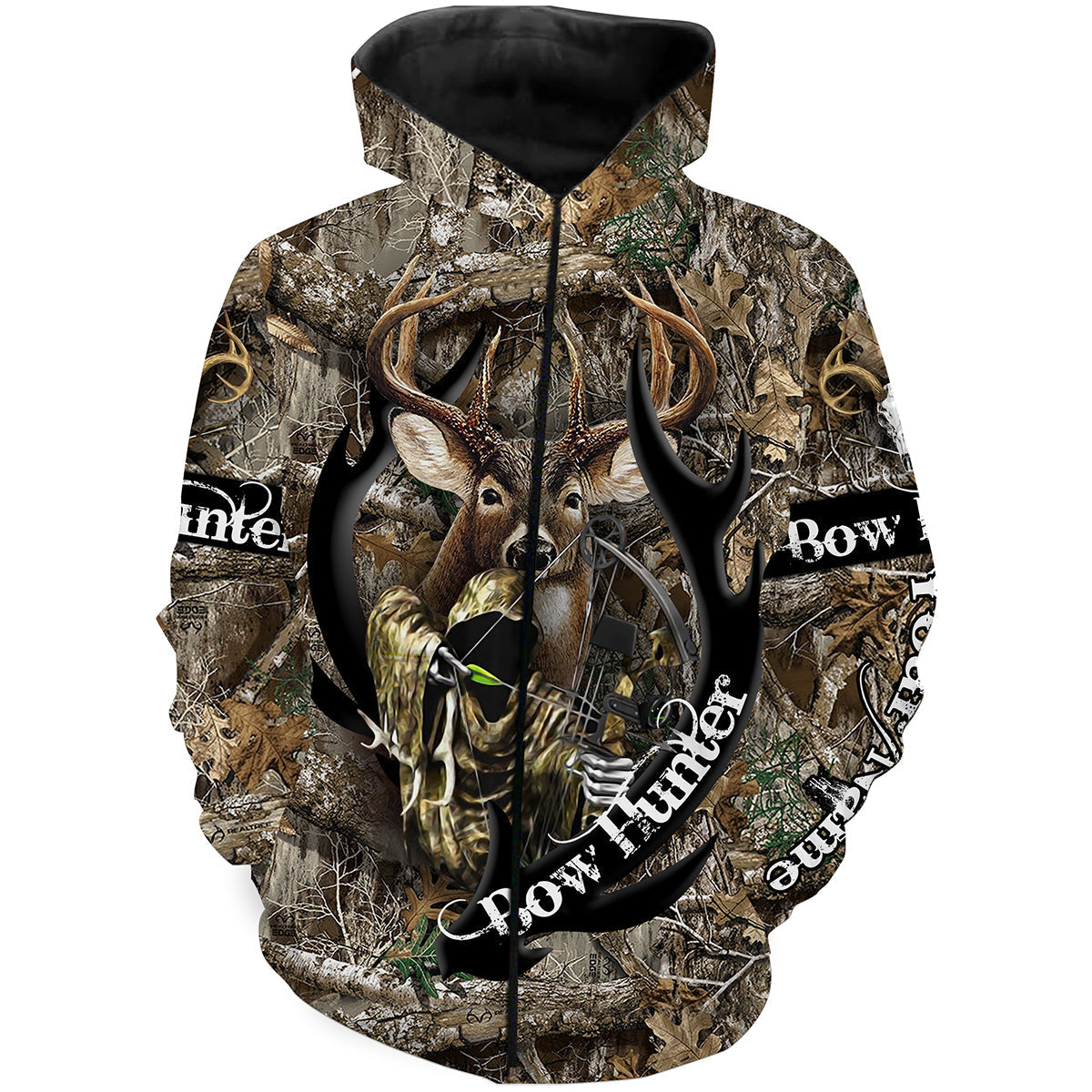 White-tailed Deer Archery Bow hunting camouflage 3D Full printing Shirts Personalized Hunting gift FSD902