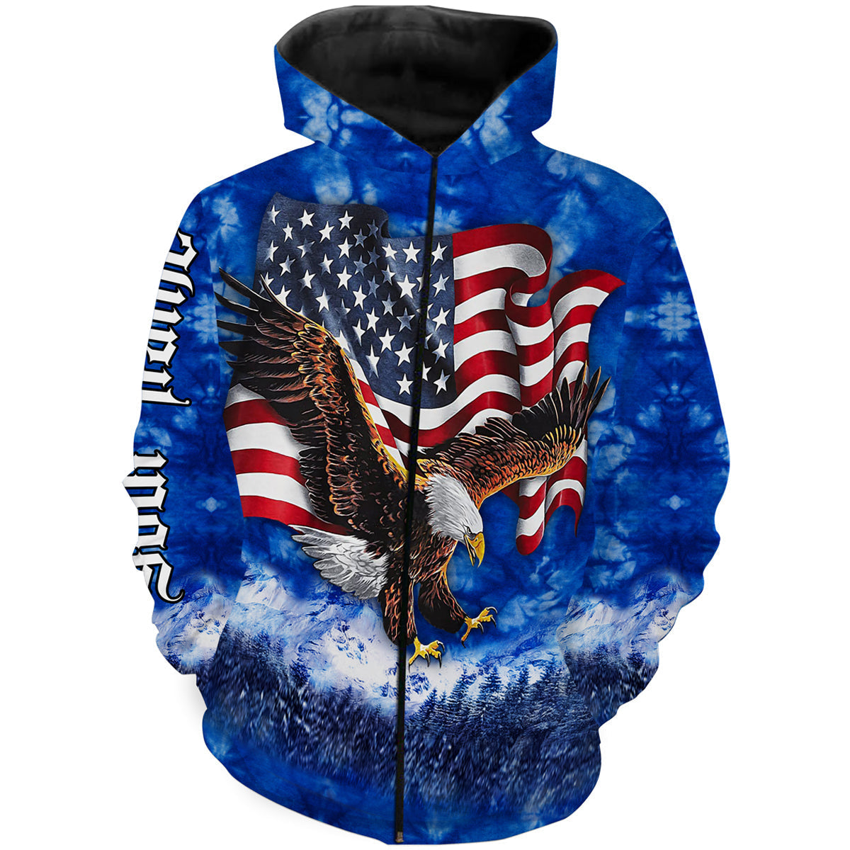 American Eagle shirt Custom Name 3D Full printing Shirts Personalized Eagle Love Eagles Patriotic gift FSD953 Zip up hoodie