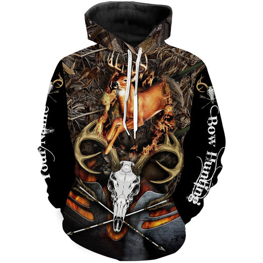 Archery Bow hunting Deer Grim Reaper Customized Name 3D All over print Shirt, Hoodie FSD979