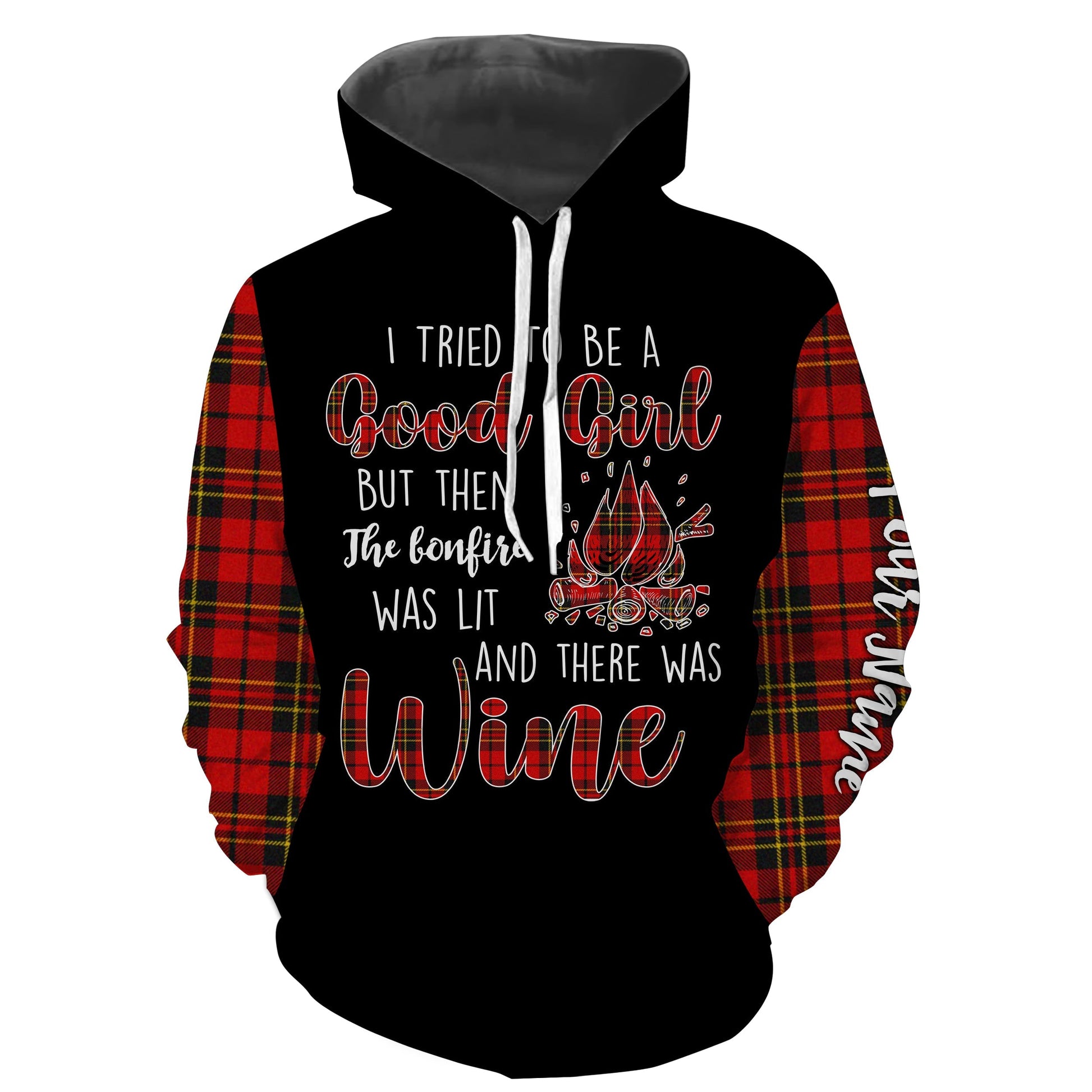 Women Camping Shirts 3D - Tried To Be A Good Girl All over print Shirt - Personalized Camping Gifts - NLXS308 Hoodie