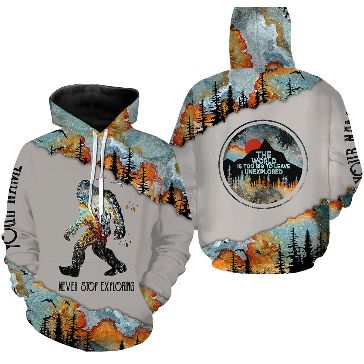 Bigfoot Camping Personalized 3D Shirt