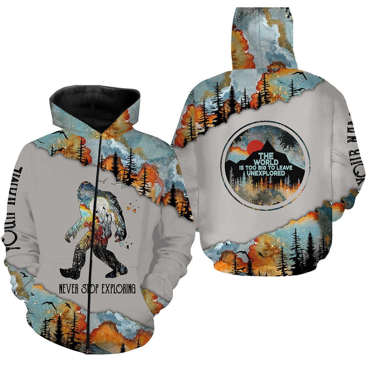 Bigfoot Camping Personalized 3D Shirt