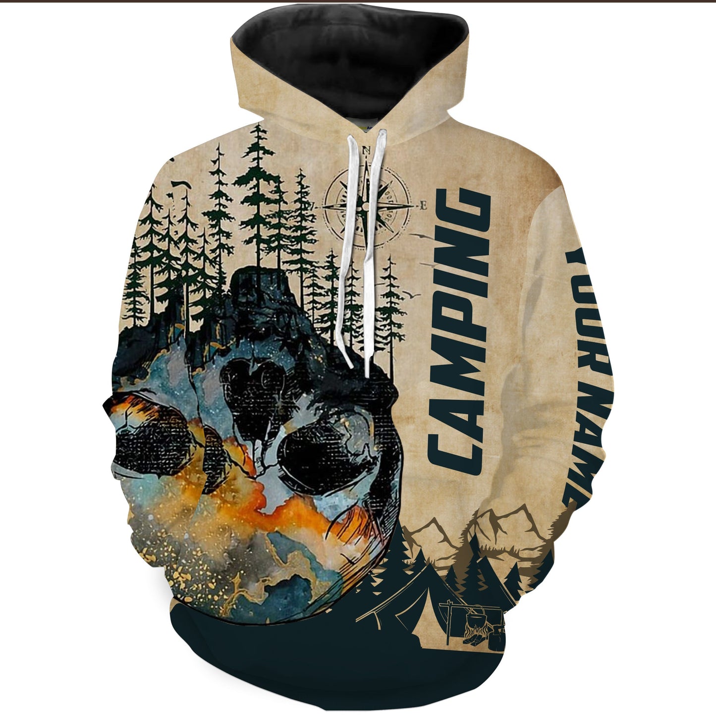 Camping Skull Customized Shirt 3D Full Printing Hoodie Hoodie