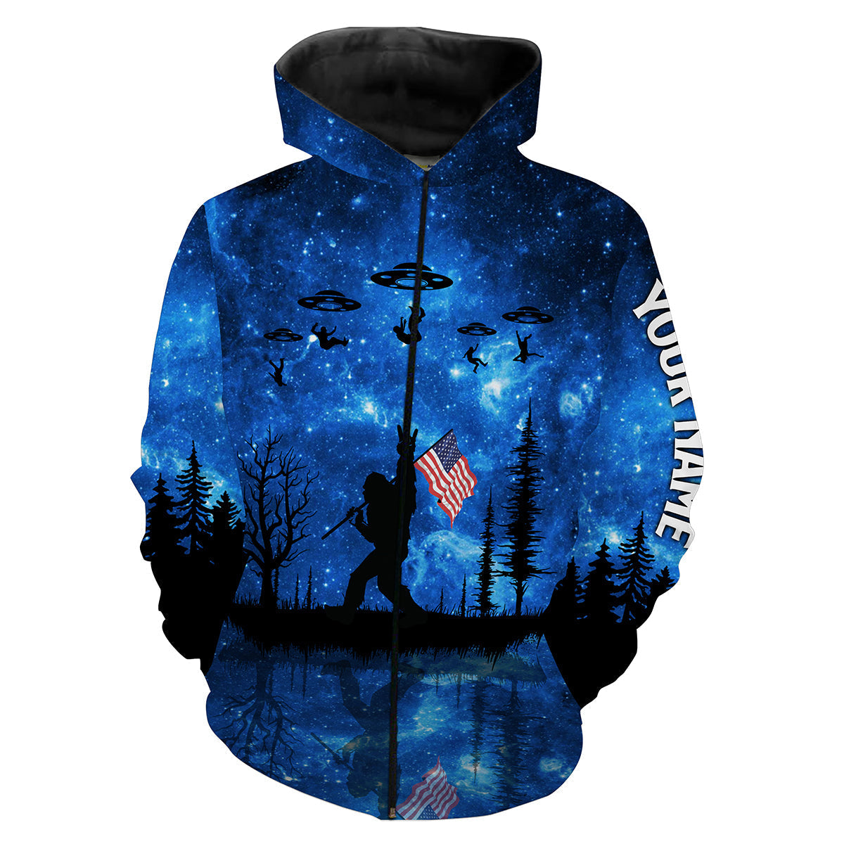 Customized Bigfoot Shirt 3D All Over Print Zip up hoodie