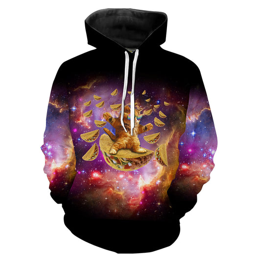 Cool Space Taco Cat Galaxy 3D Print Gift For Cat Lover T-Shirt, Hoodie, Long Sleeves, Tank Top - TNN480