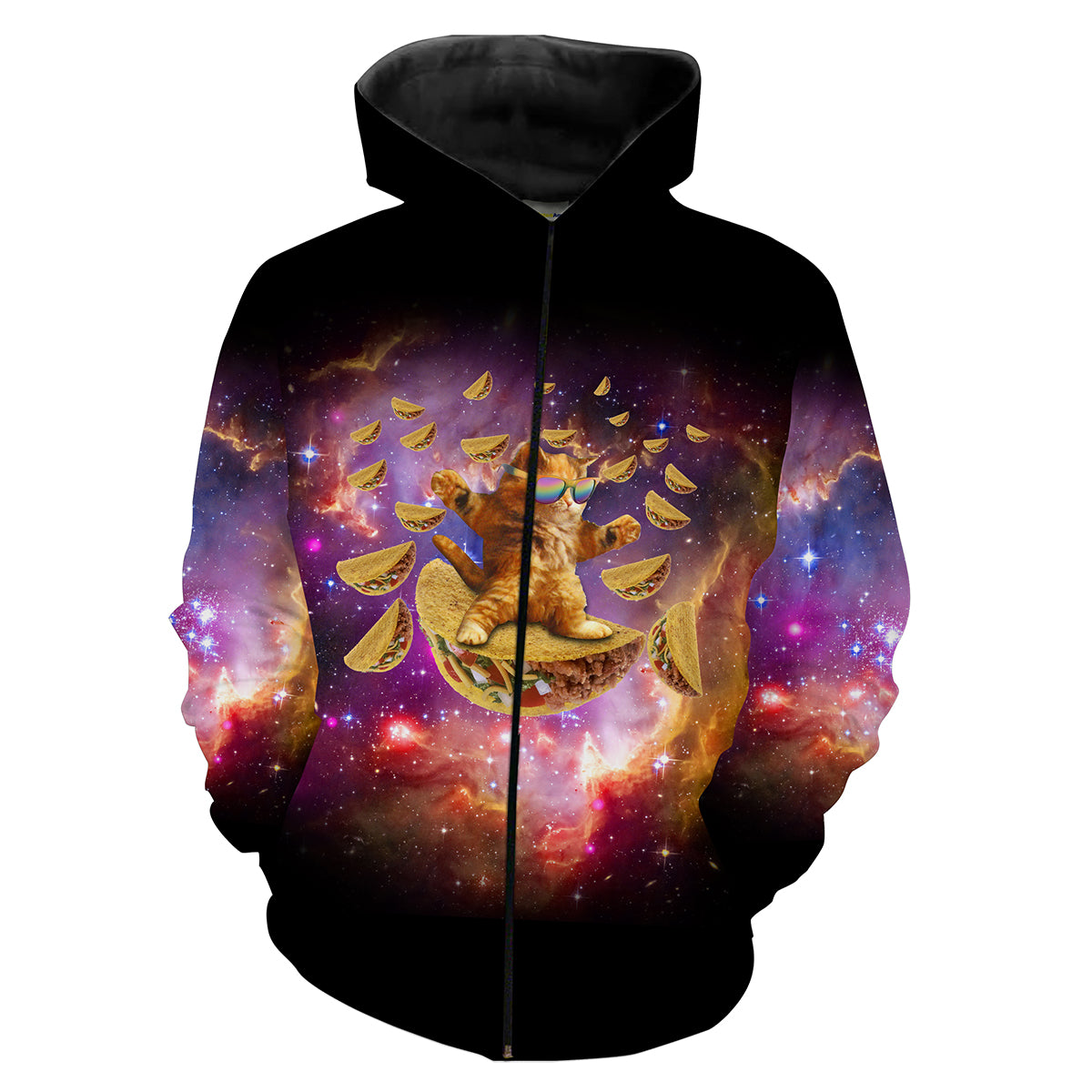 Cool Space Taco Cat Galaxy 3D Print Gift For Cat Lover T-Shirt, Hoodie, Long Sleeves, Tank Top - TNN480