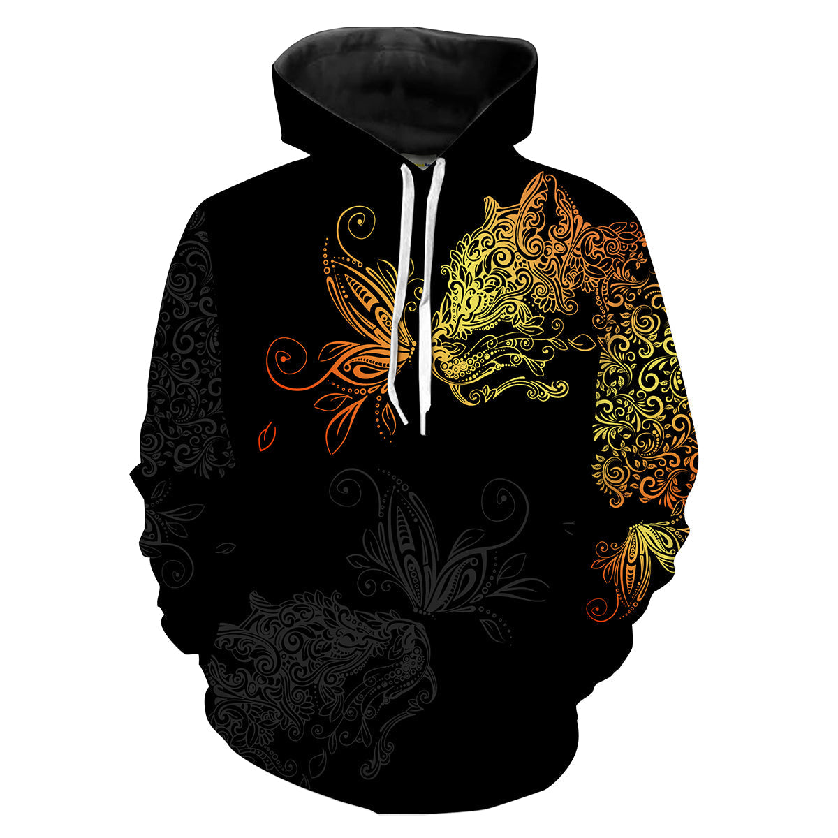 Cat And Butterfly Tattoos 3D All Over Printed T-Shirt, Hoodie, Sweatshirt, Long Sleeves - TNN484