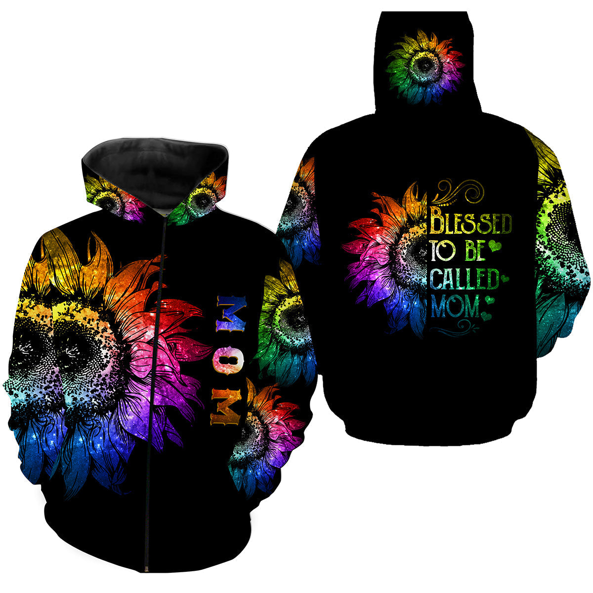 Mom Sunflower Personalized Shirt 3D Full Printing Zip Up Hoodie Zip Up Hoodie