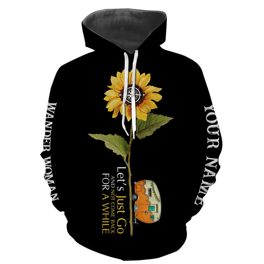 Woman Let's Just Go Personalized Love Camping Shirt 3D Full Printing - TNN408 Hoodie