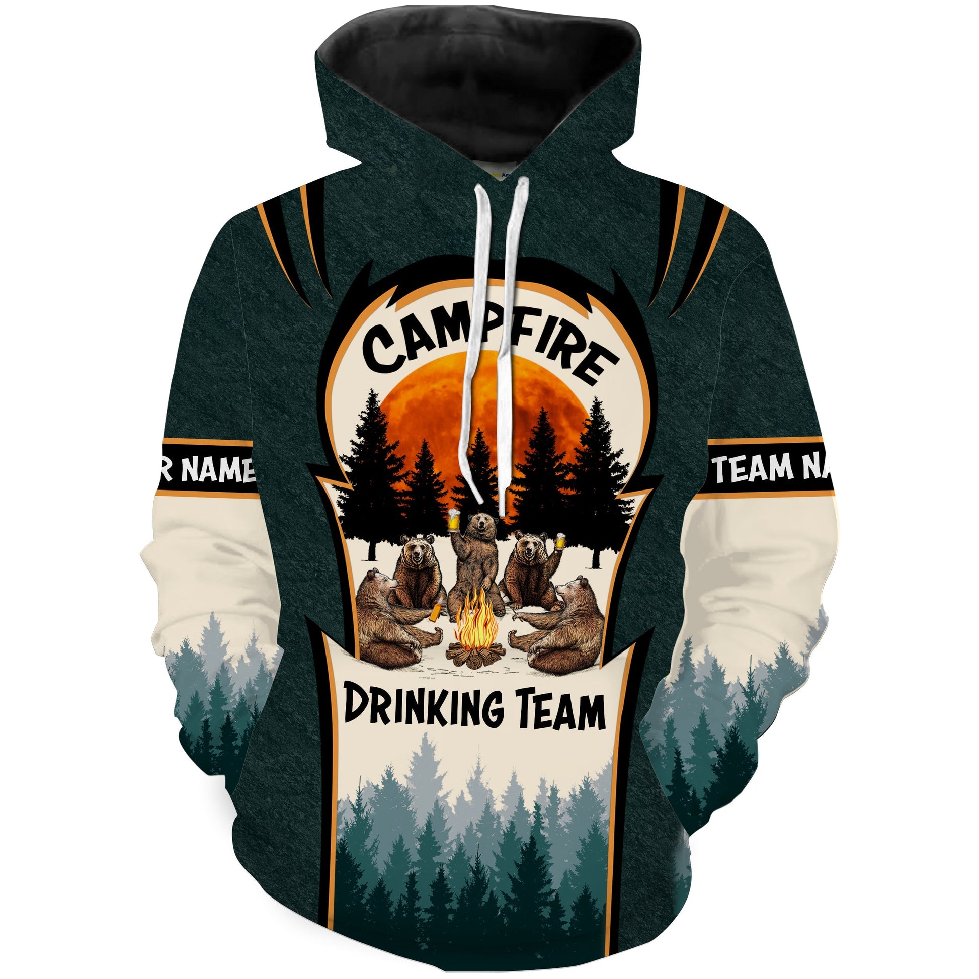 Personalized Funny Camping Team Shirt Drinking Team