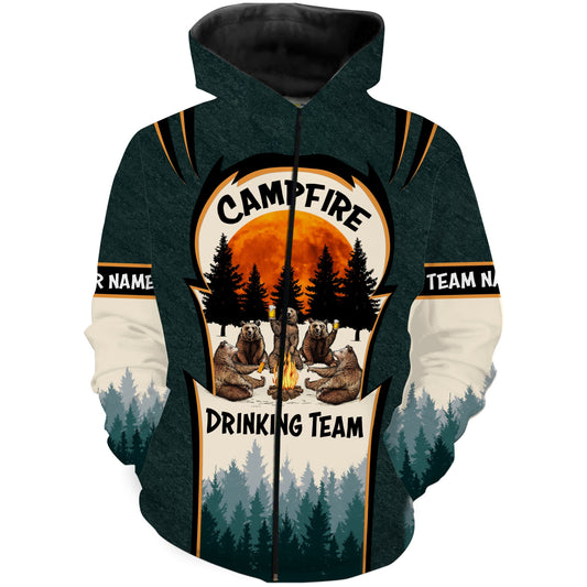 Personalized Funny Camping Team Shirt Drinking Team