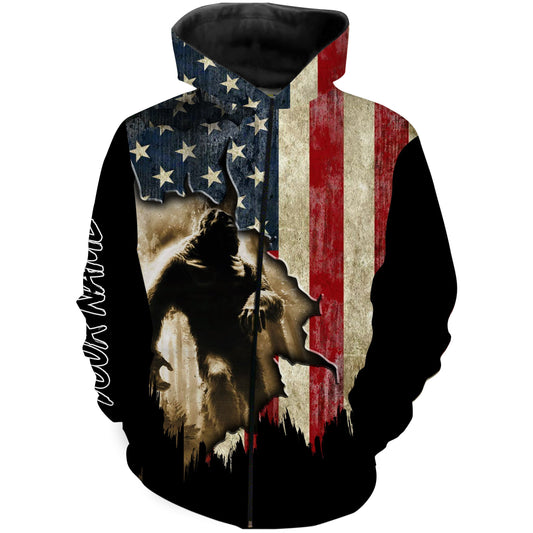 American Flag Bigfoot 3D Shirt All Over Print