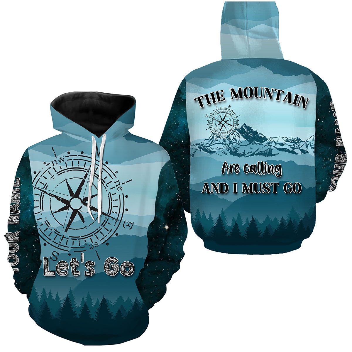 Let's Go Camping Customized Shirt all over print, The Mountains Are Calling I Must Go - TNN113