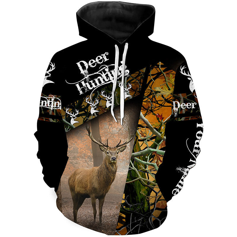 Deer Hunting brown muddy camo Custom Name 3D All over print shirts TTS0712