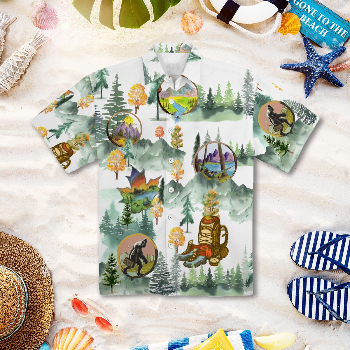 OragonTee Camping And Hiking Trekking Hawaiian Shirt | For Men & Women | Adult | HW2627