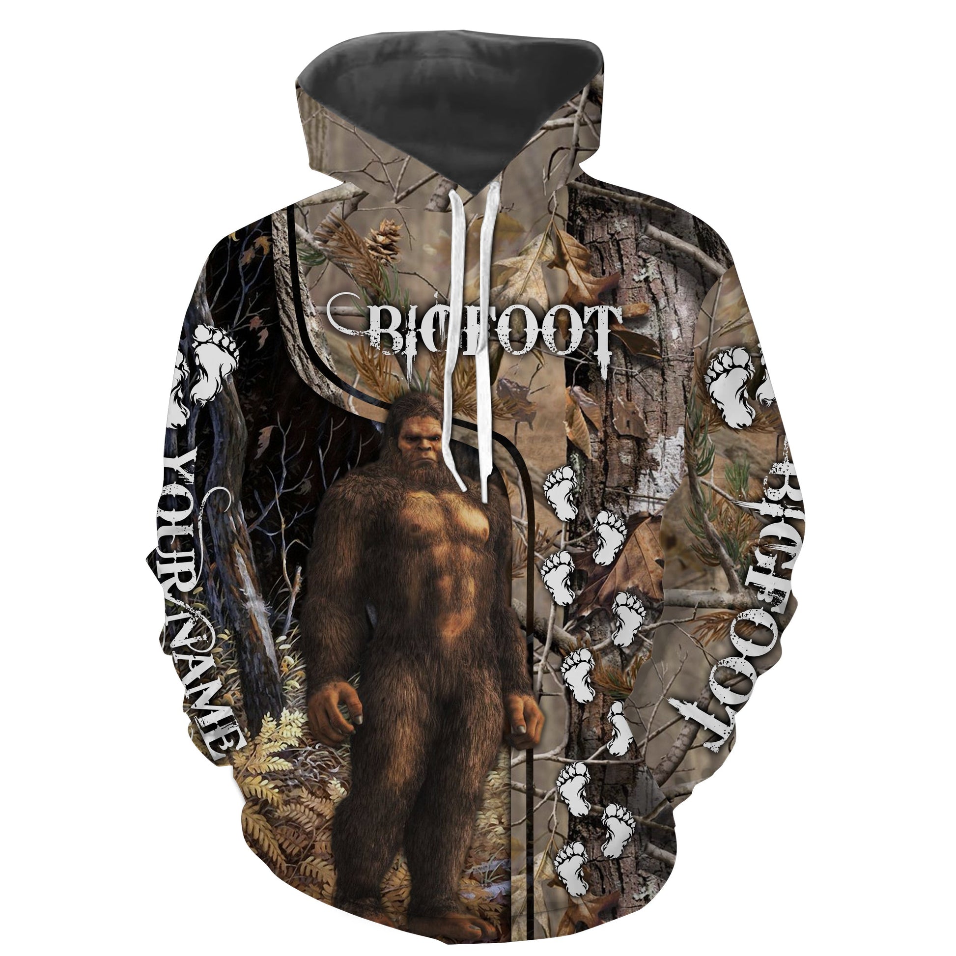 Bigfoot Sasquatch Tree Camo Camping Shirt| Personalized Sasquatch shirts Bigfoot footprint| DBP148