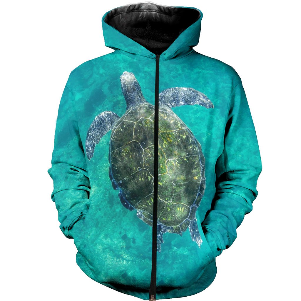 Sea Turtle Costume 3D Full Printing Shirts For Turtle Lovers  Zip Up Hoodie Zip Up Hoodie