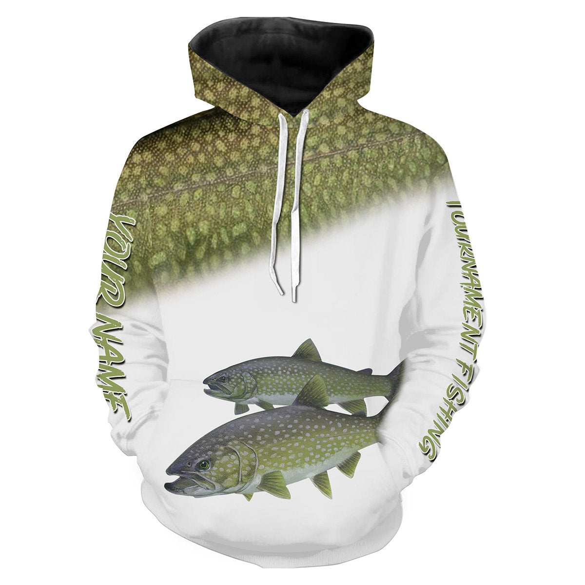 Lake Trout Tournament fishing Customize name All over print shirts personalized fishing gift - IPH918 Hoodie