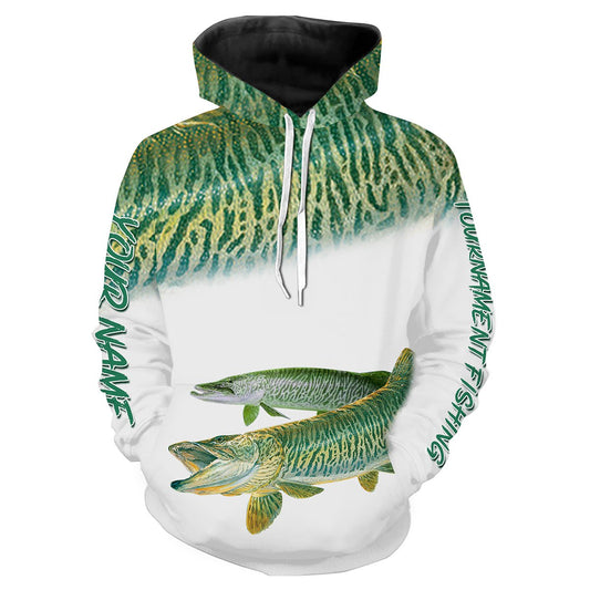 Musky Tournament fishing Customize name All over print shirts personalized fishing gift - IPH919 Hoodie