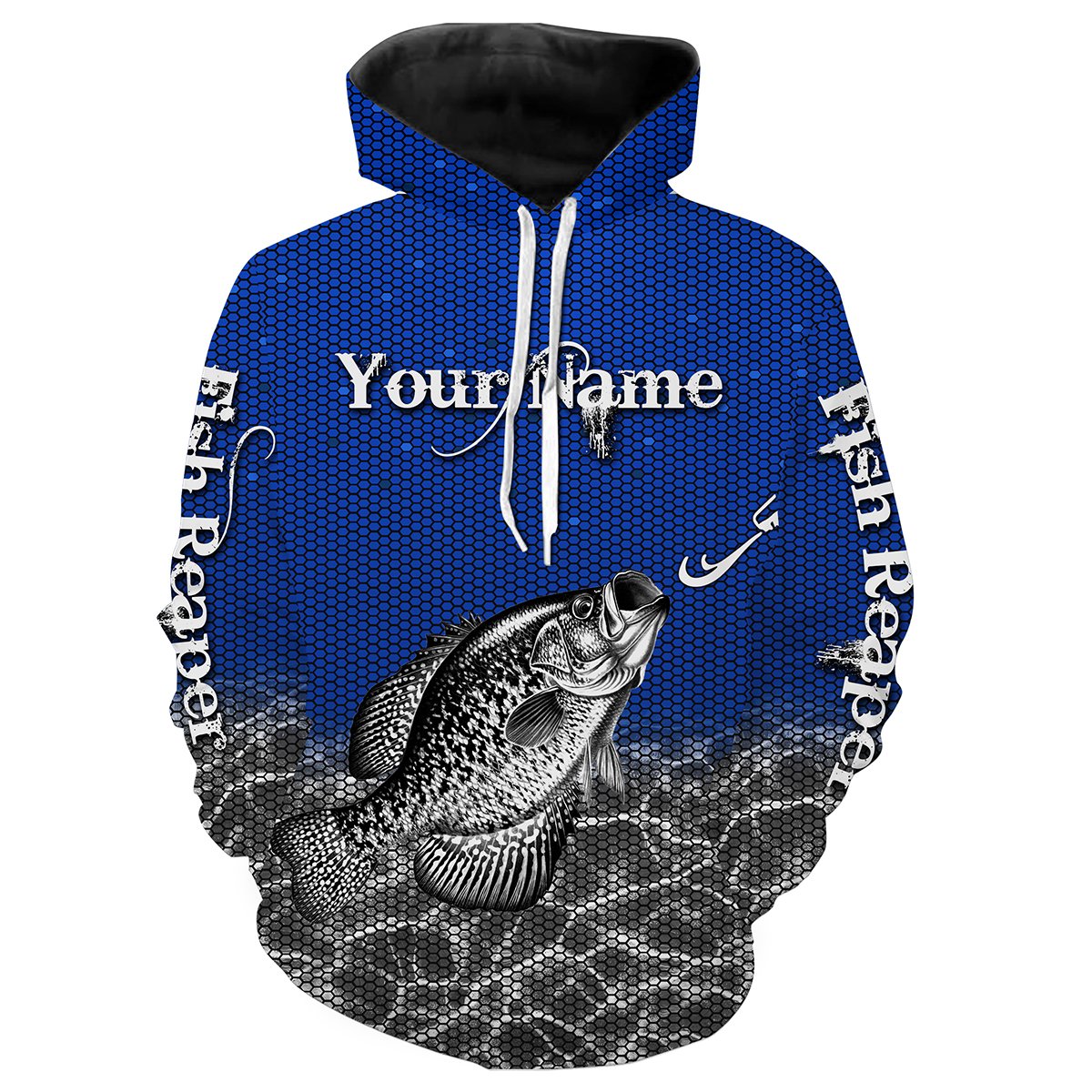 Crappie fishing Fish Reaper Customize name All over print shirts Personalized Fishing gift for men and women - IPH965 Hoodie