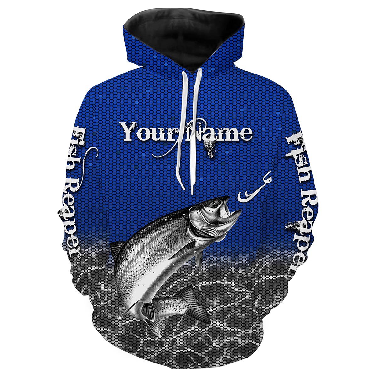 Rainbow Trout fishing Fish Reaper Customize name All over print shirts Personalized Fishing gift for men and women - IPH967 Hoodie