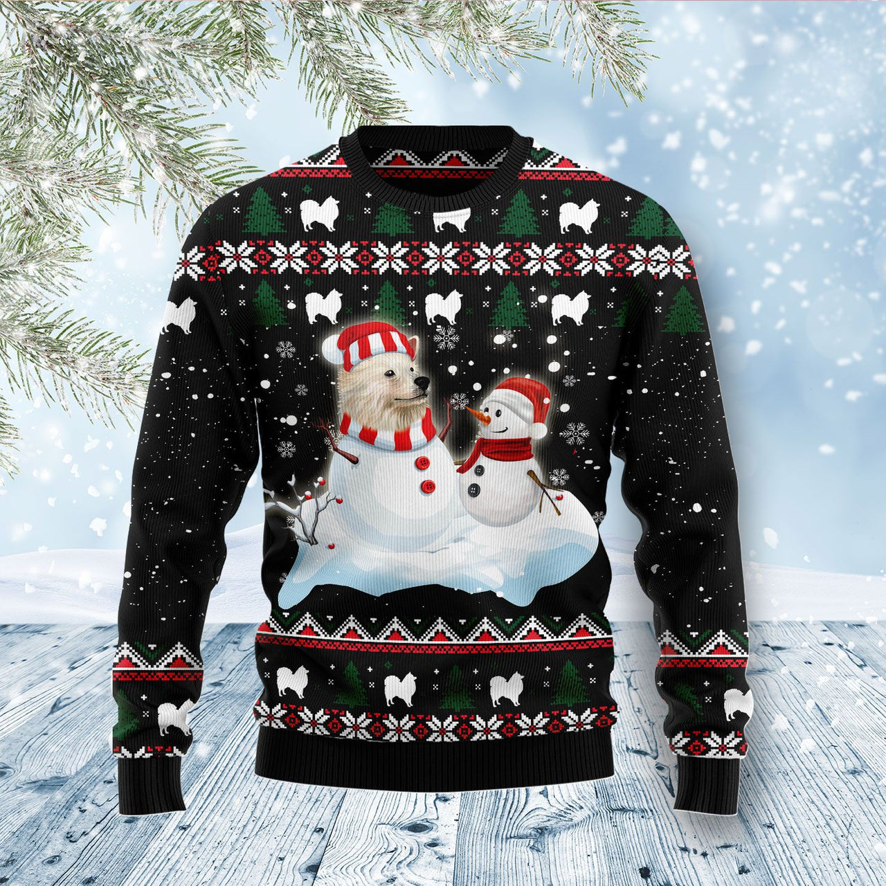 Indian And Snowman Ugly Christmas Sweater 